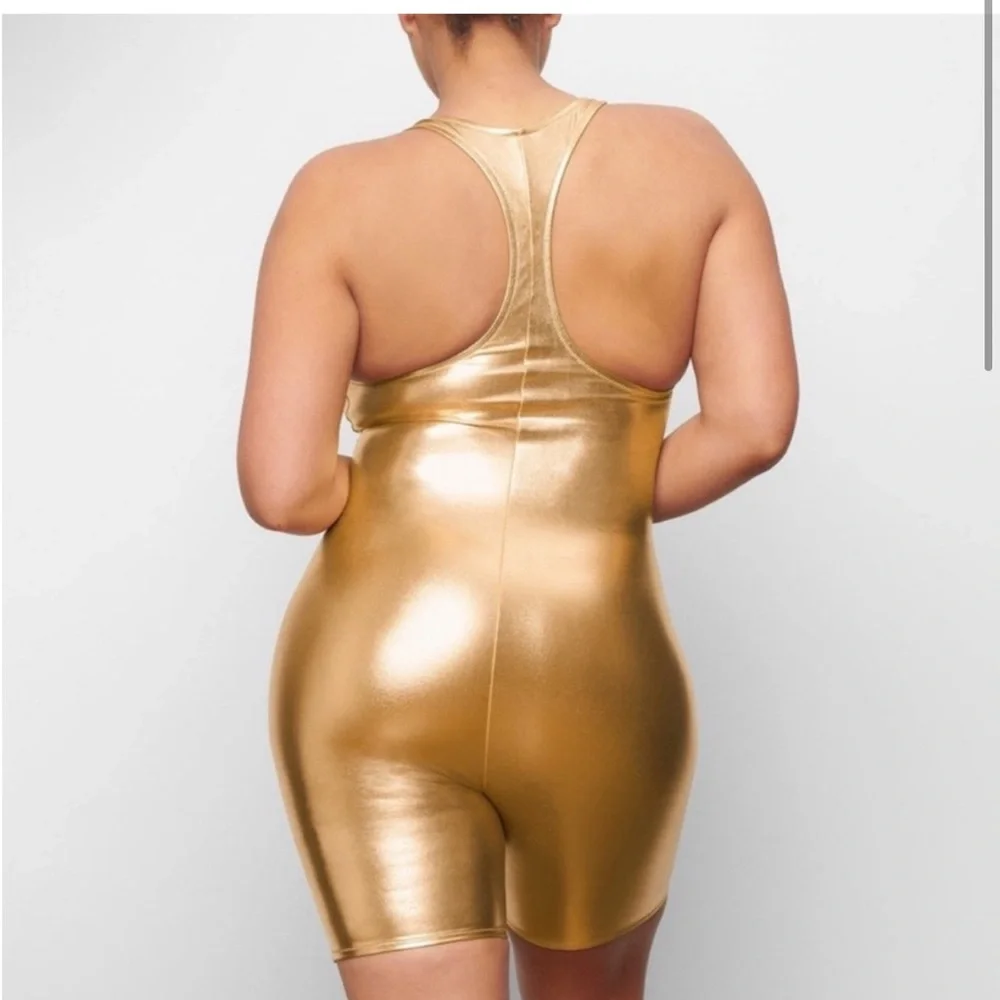 SKIMS Gold Swim bodysuit
